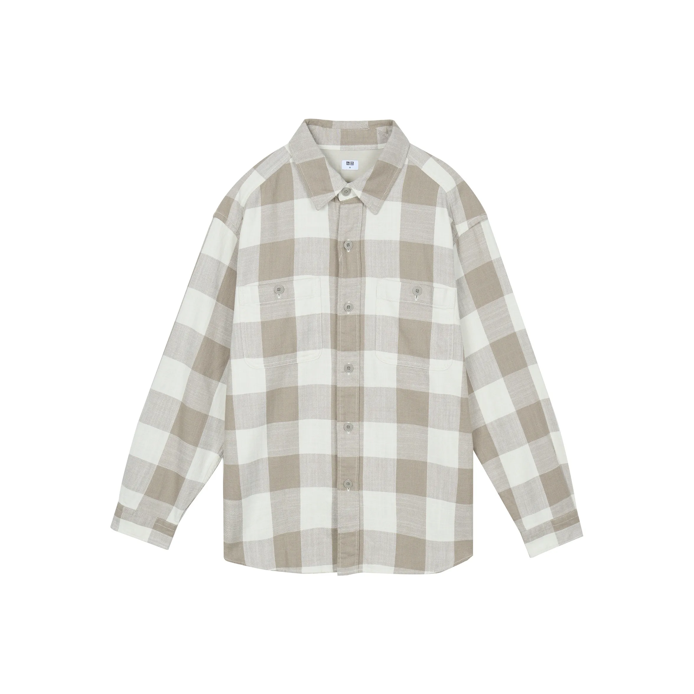 UNIQLO Светло-бежевые Мужские Рубашки