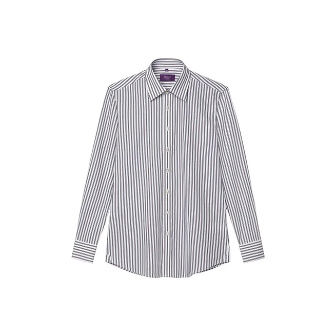 SKARO Синий Коричневый Белый Полосы SKE1181 Мужская Рубашка