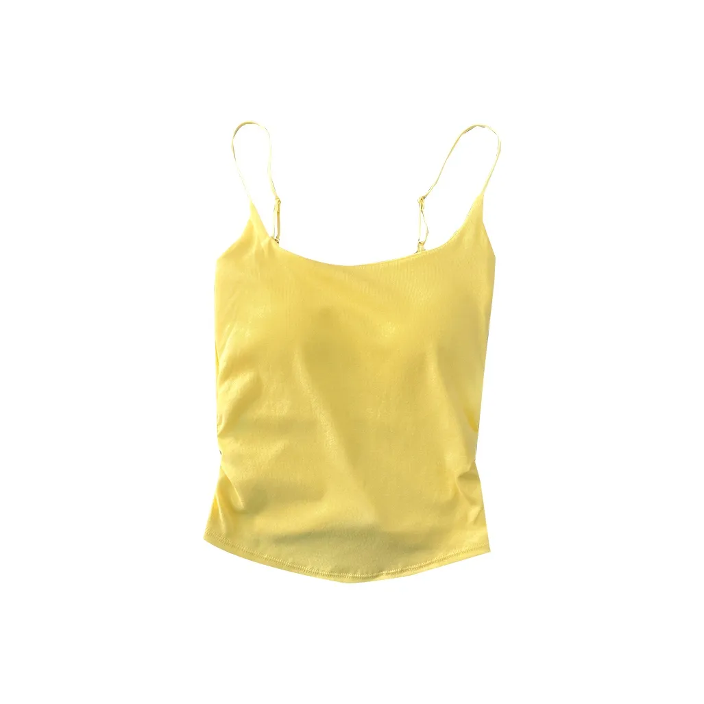 ЮЙЧЖАОЛИНЬ Топ на бретелях Женский Желтый
