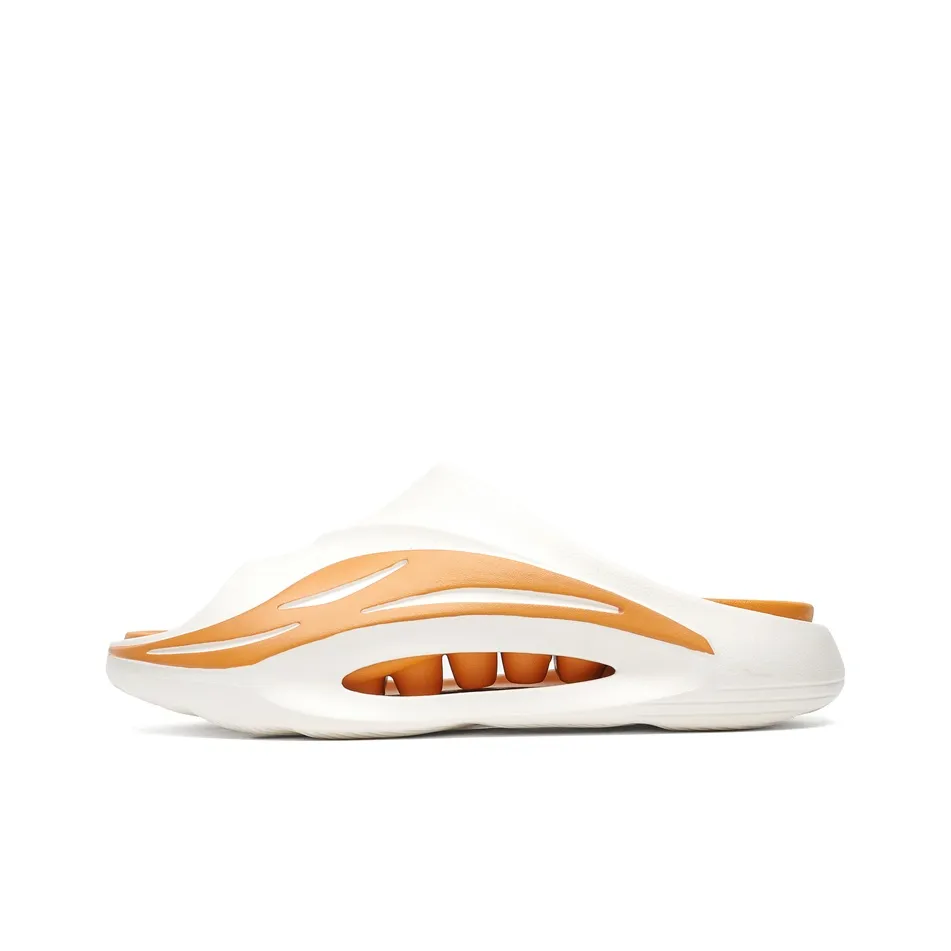 Gaius Durant EVA Slip Resistant Cushioning Slide Slippers Unisex White Orange