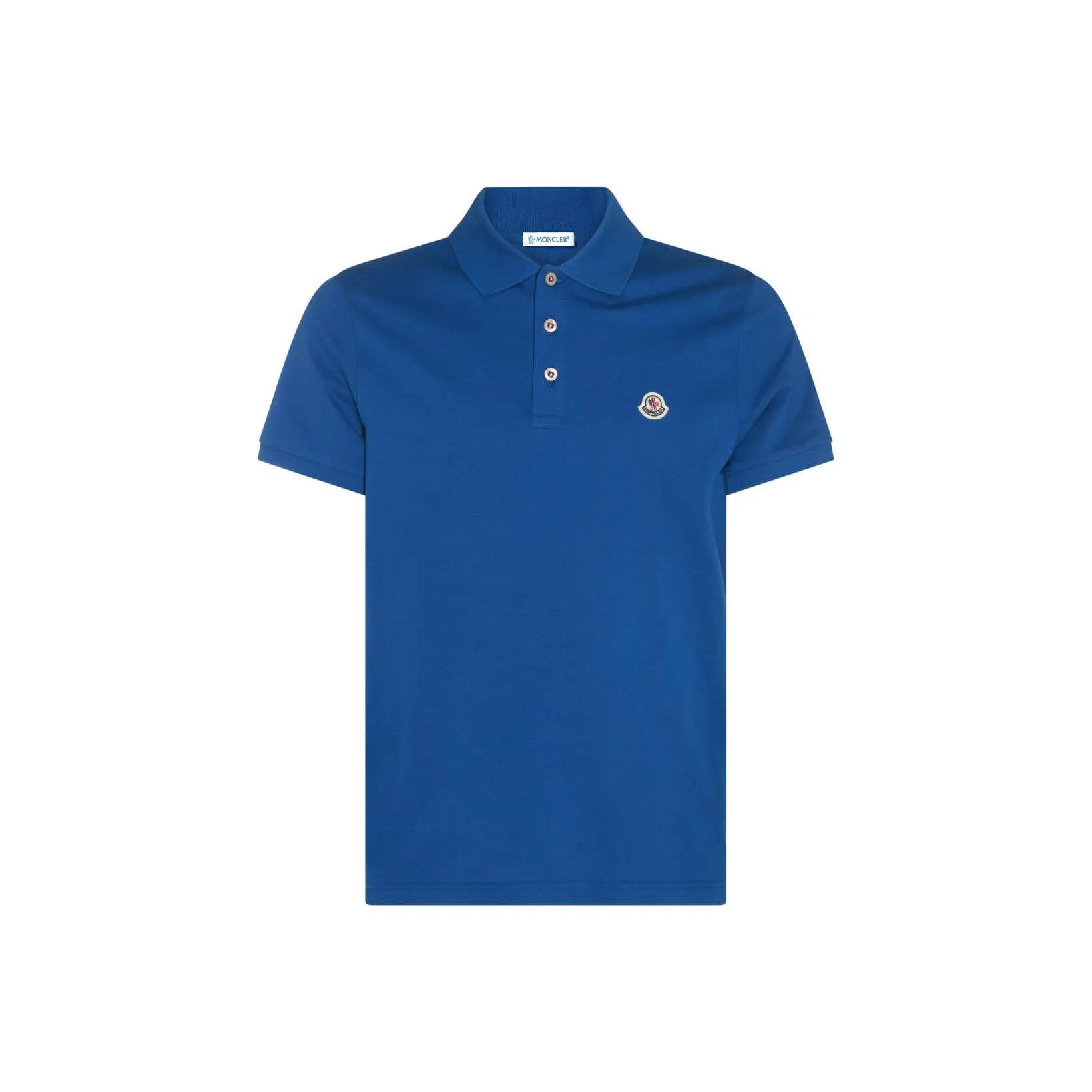 Moncler Логотип нашивка поло мужское синий