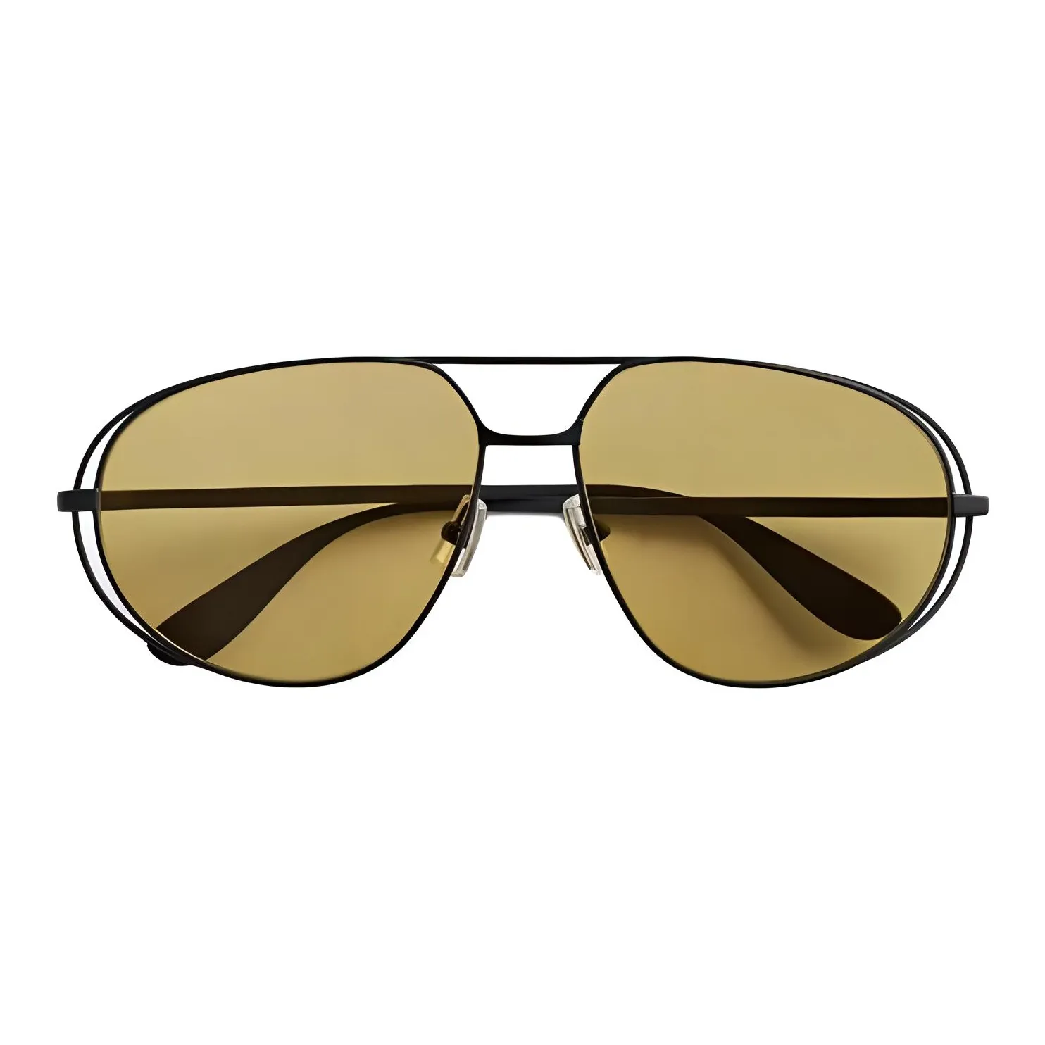 Bottega Veneta Metal Aviator Sunglasses Women's Black