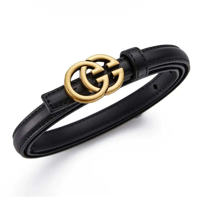 Cheekkiss Лицевая коровья кожа Тонкий Обхват талии Ремень Универсальный Ремень Женские Золотой 2,8