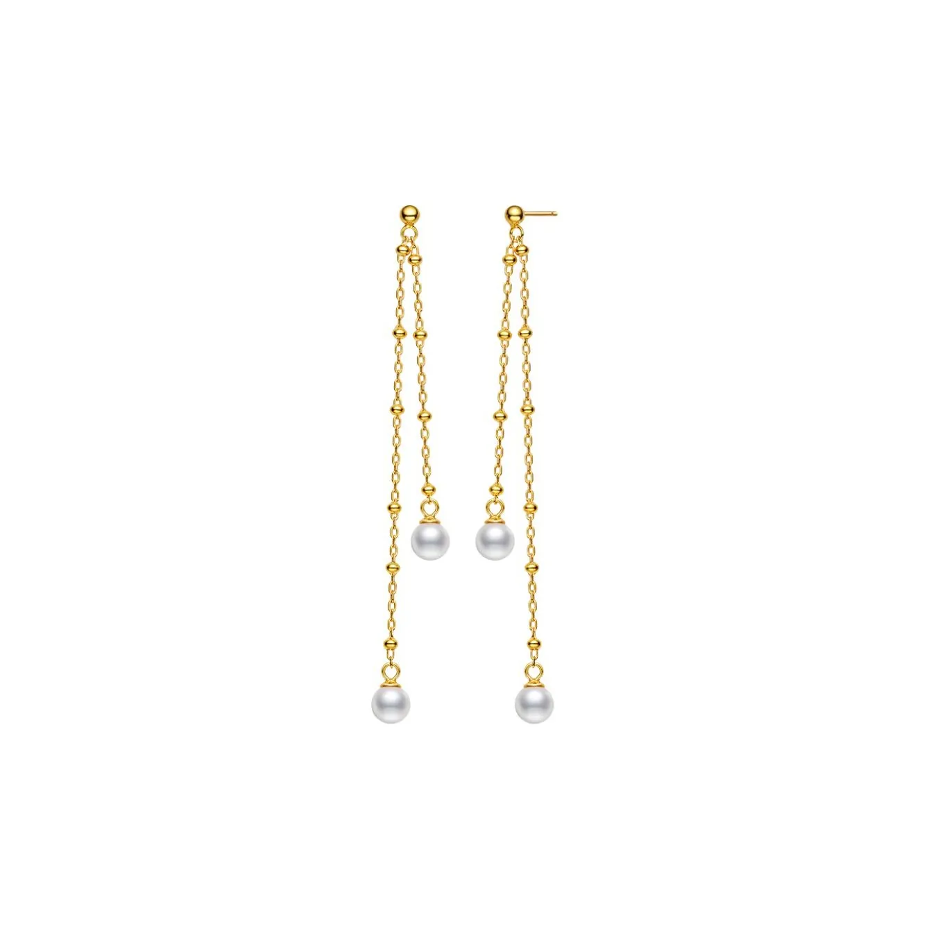 ME LUXE Pearl Hoop Earrings With Baby's Breath Fringe Women's
