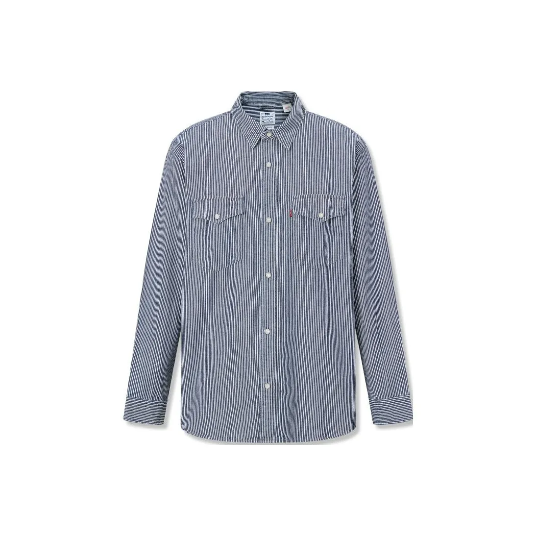 Levis Синие Белые Полосатые Мужские Рубашки