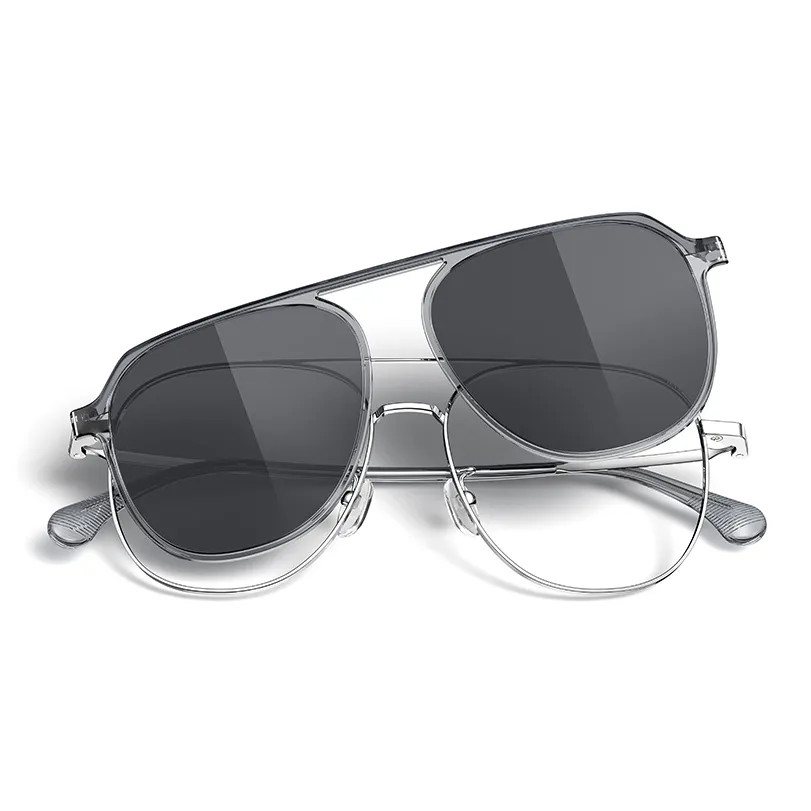 PARIM Нержавеющая сталь Aviator Оправы для очков Унисекс Розовое золото