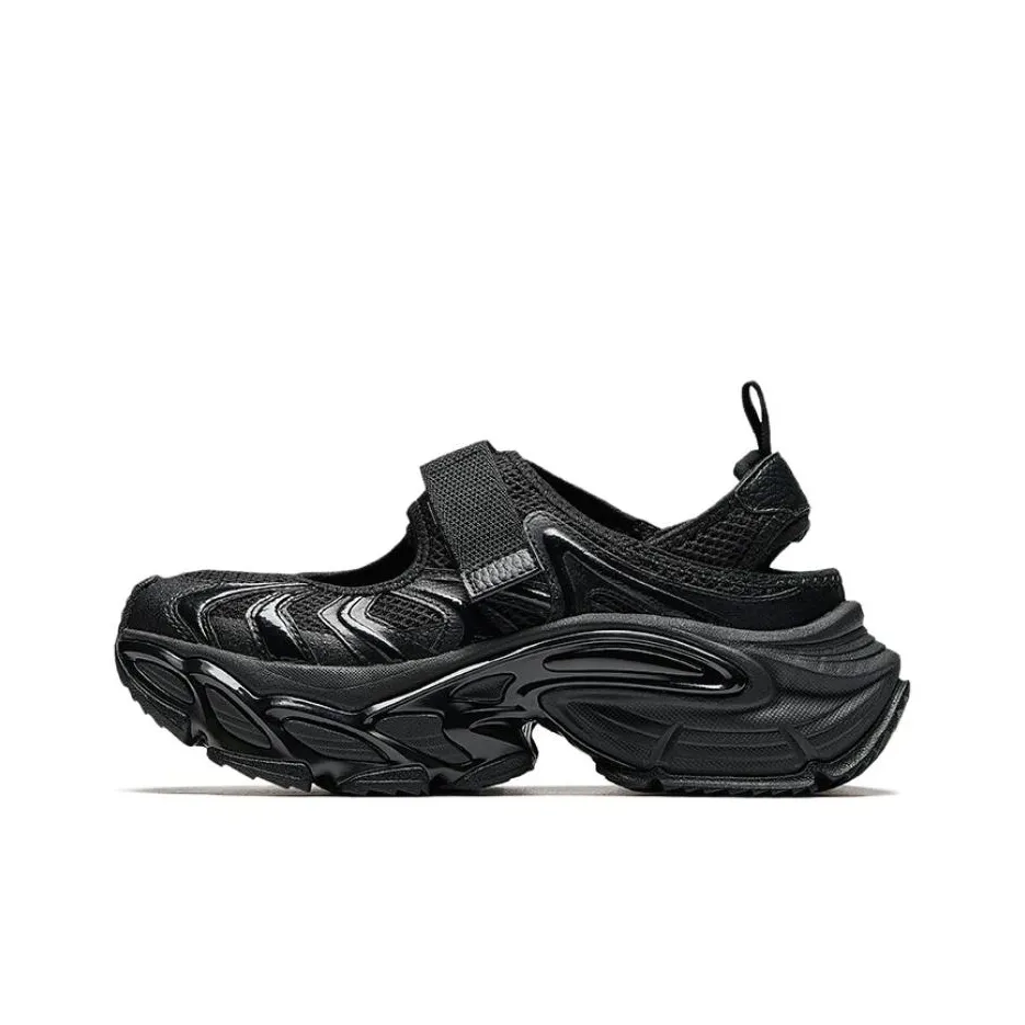 ANTA Звезда и луна Устойчивый к истиранию Увеличивающий высоту Низкий Топ Повседневный Женский Черный