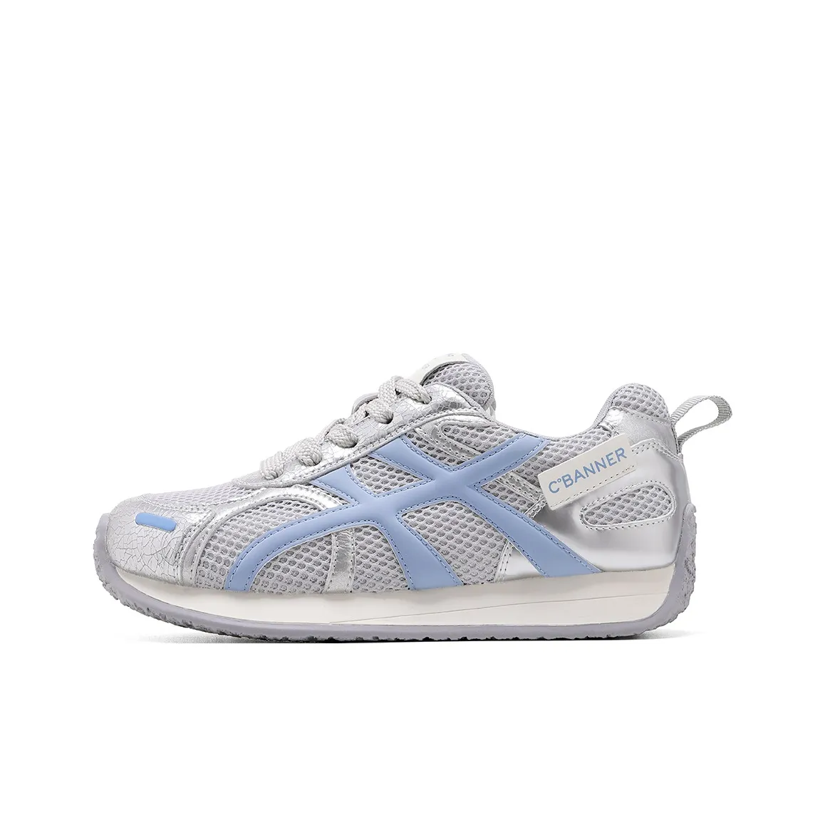 C°BANNER Поддержка Низкий Топ Casual Женские Серебристый Синий