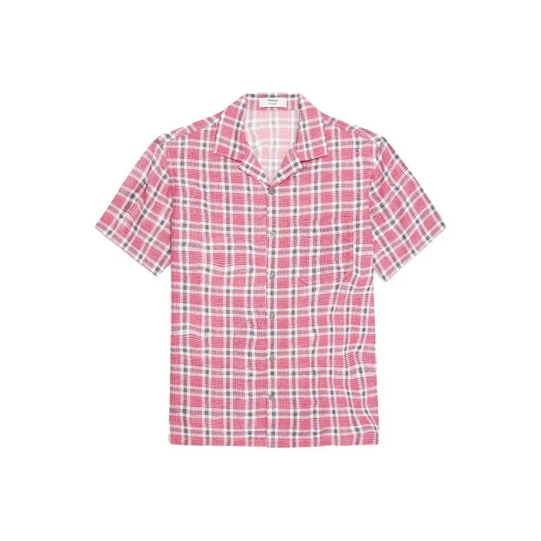 THEORY Designer Co-authored Collection Shirts Men Mixed Red