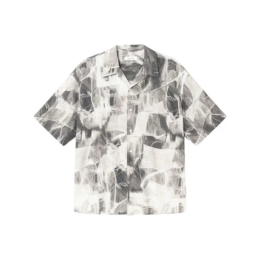 NANS STUDIO Рубашка Мужская Черная Серая