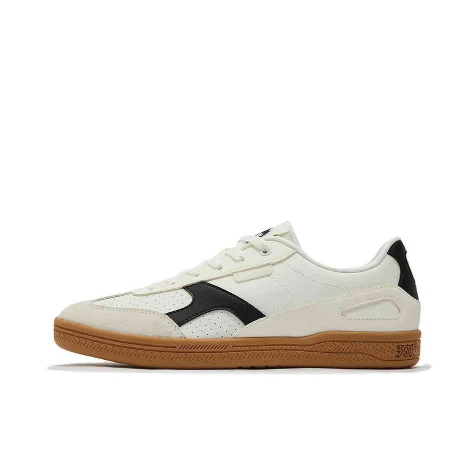 361° Slip-resistant Abrasion-resistant Low-top Skateboard Shoes Men's White Black