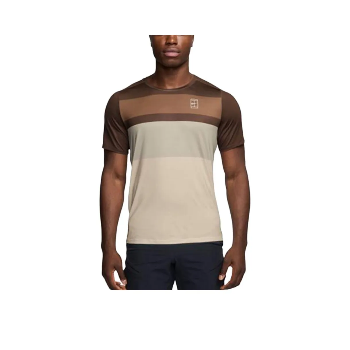 Nike Экрю/Коричневый Мужские T-рубашки
