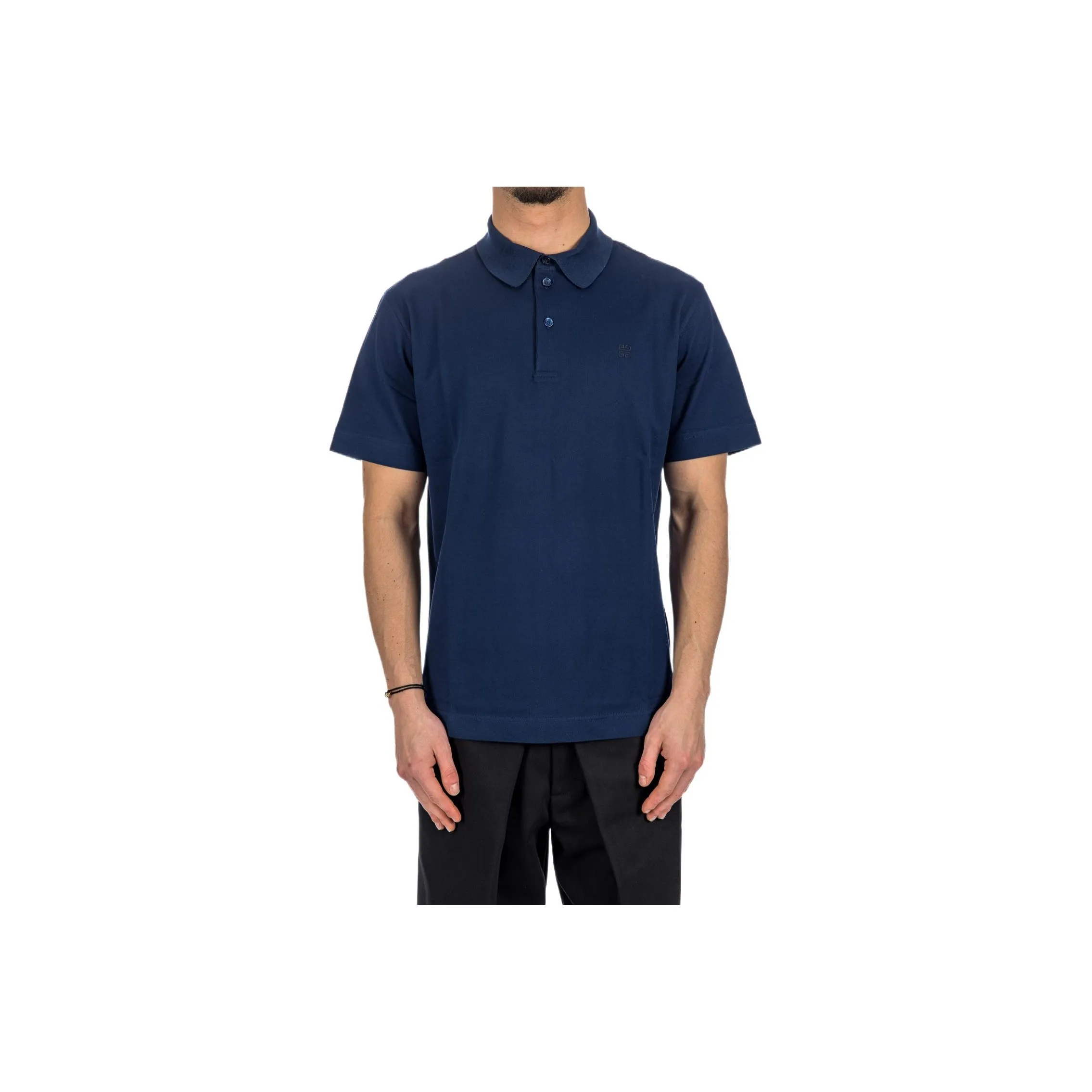 Givenchy SS24 Поло Мужское Морской Синий