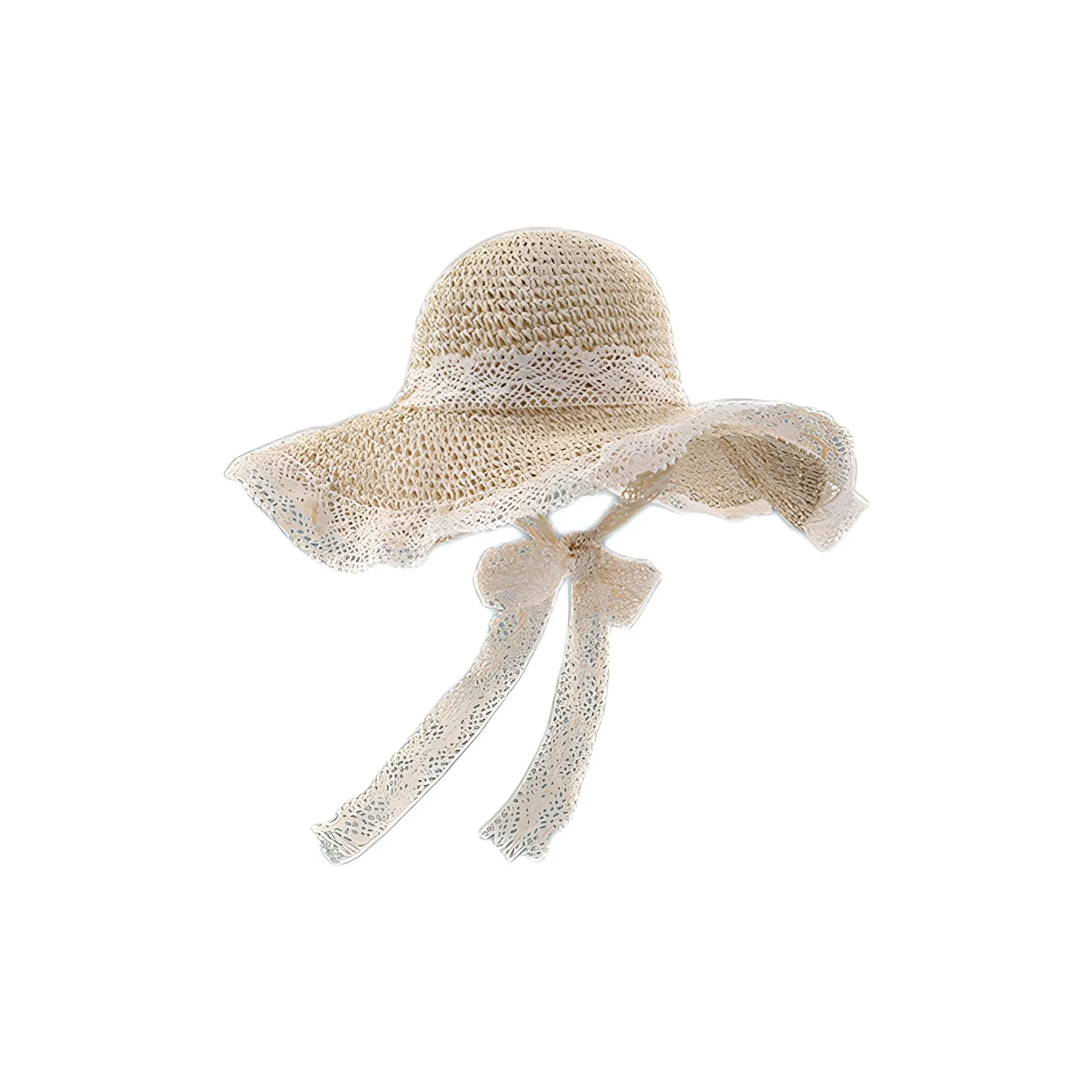Yun Sees Mori Knows Straw Woven Sun Hat Women's