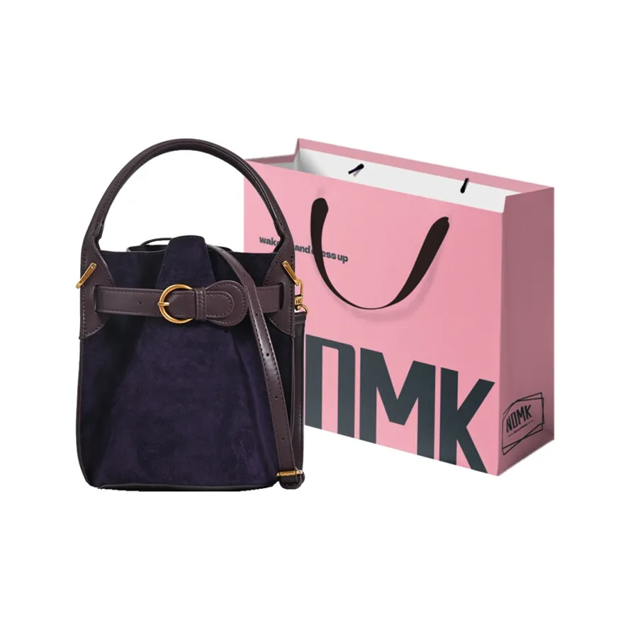 NOMK PU (полиуретан) замша одно плечо сумка стандартная женская фиолетовая