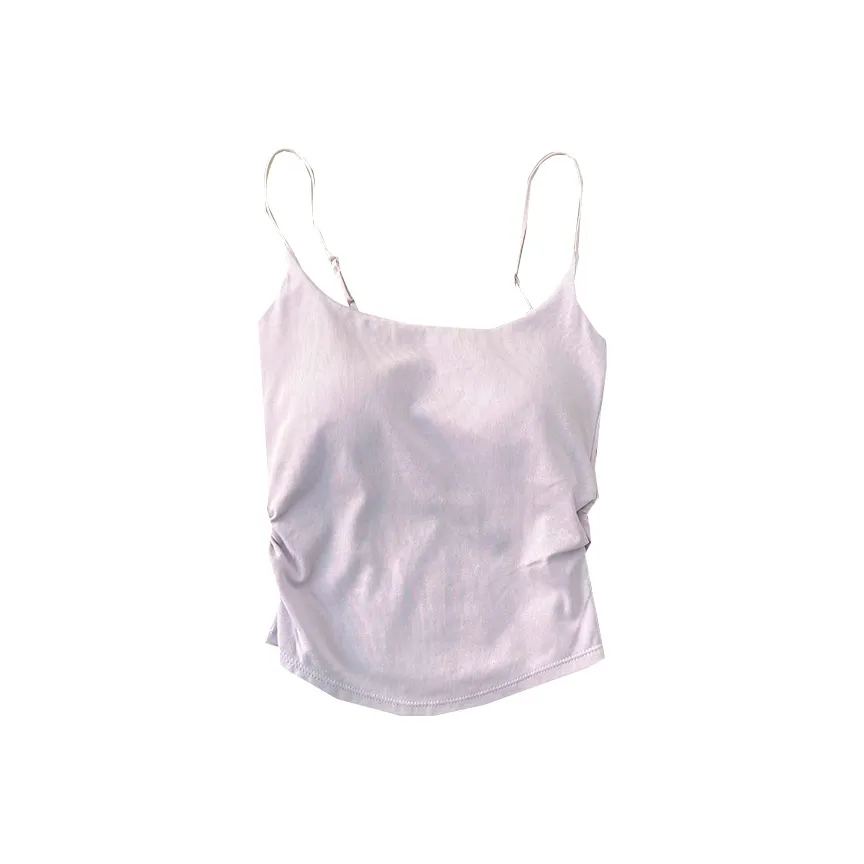 ЮЙЧЖАОЛИНЬ Топ на бретелях Женский Фиолетовый
