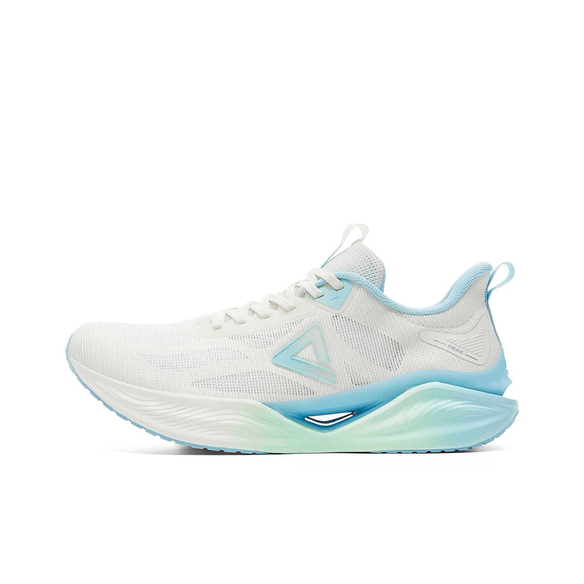 PEAK Flying Feather 006 Устойчивый к истиранию Легкий Отскок Низкий Топ Беговые кроссовки Мужской Молочный Белый Светло-Синий