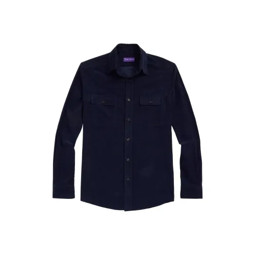 Ralph Lauren Purple Label Мужские рубашки морского синего цвета