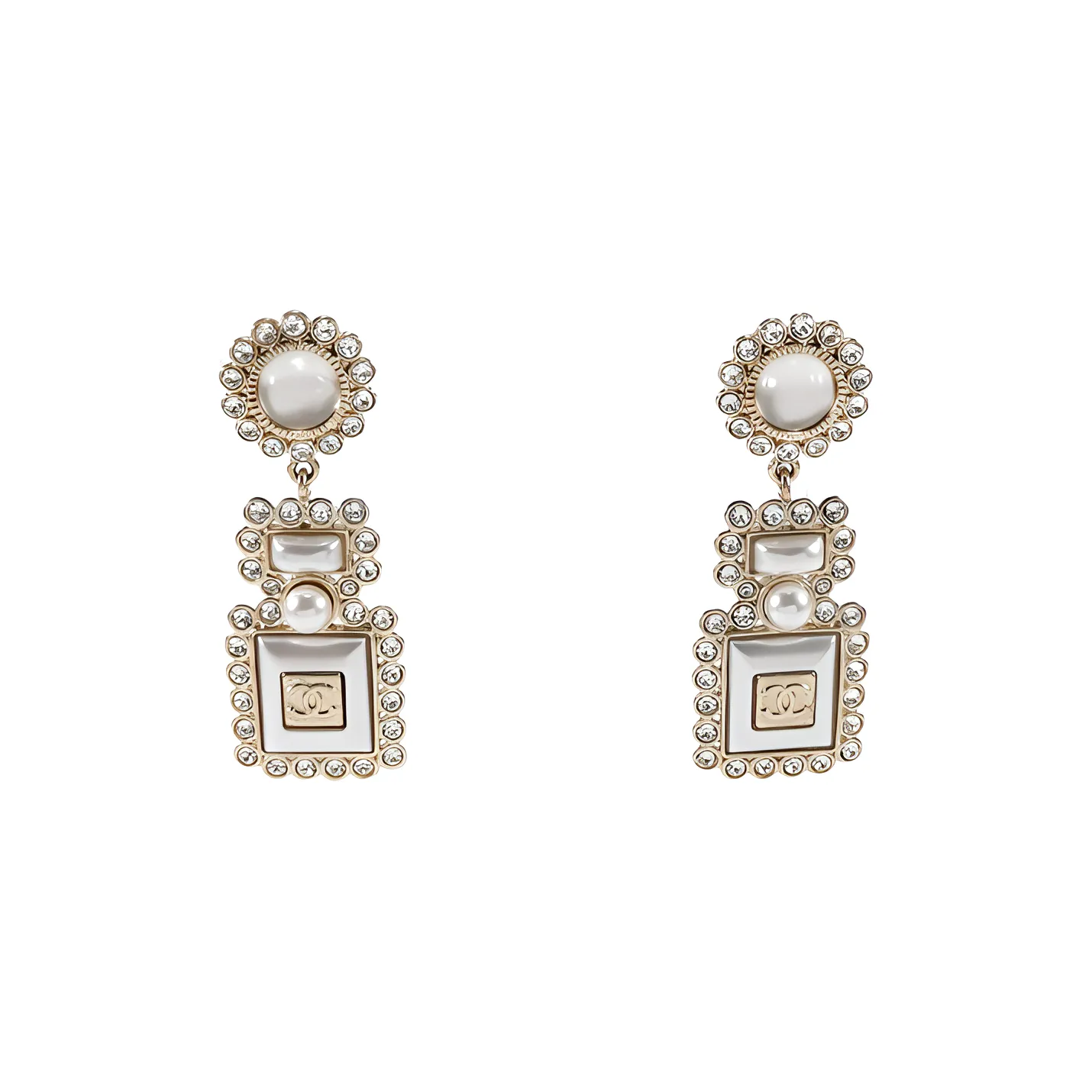 CHANEL Earrings Women's Gold