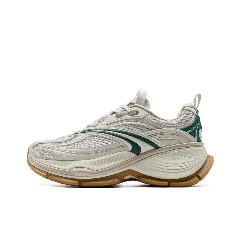 XTEP Basque 2 Slip Резистентный Дышащий Увеличивающий Высоту Низкий Топ Casual Женская Белый Зеленый