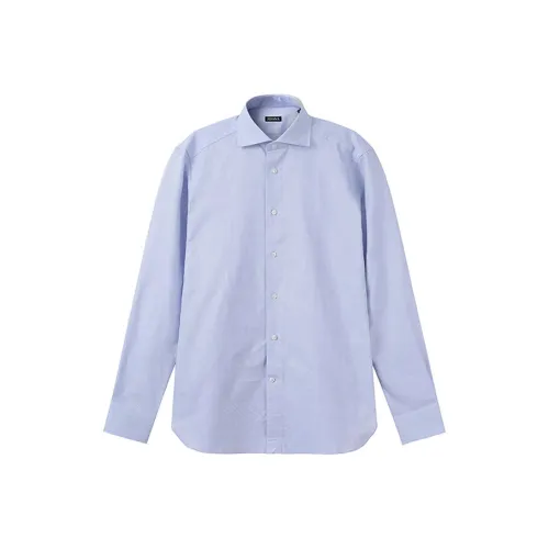 Ermenegildo Zegna Сине-белые Мужские Рубашки