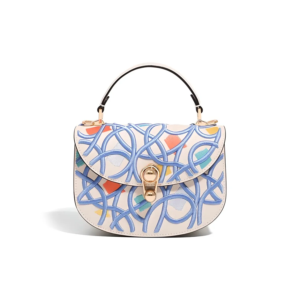 Forever Lucky Коровья кожа Сумка Saddle Сумка через плечо Сумка Женская Very Peri Moon White