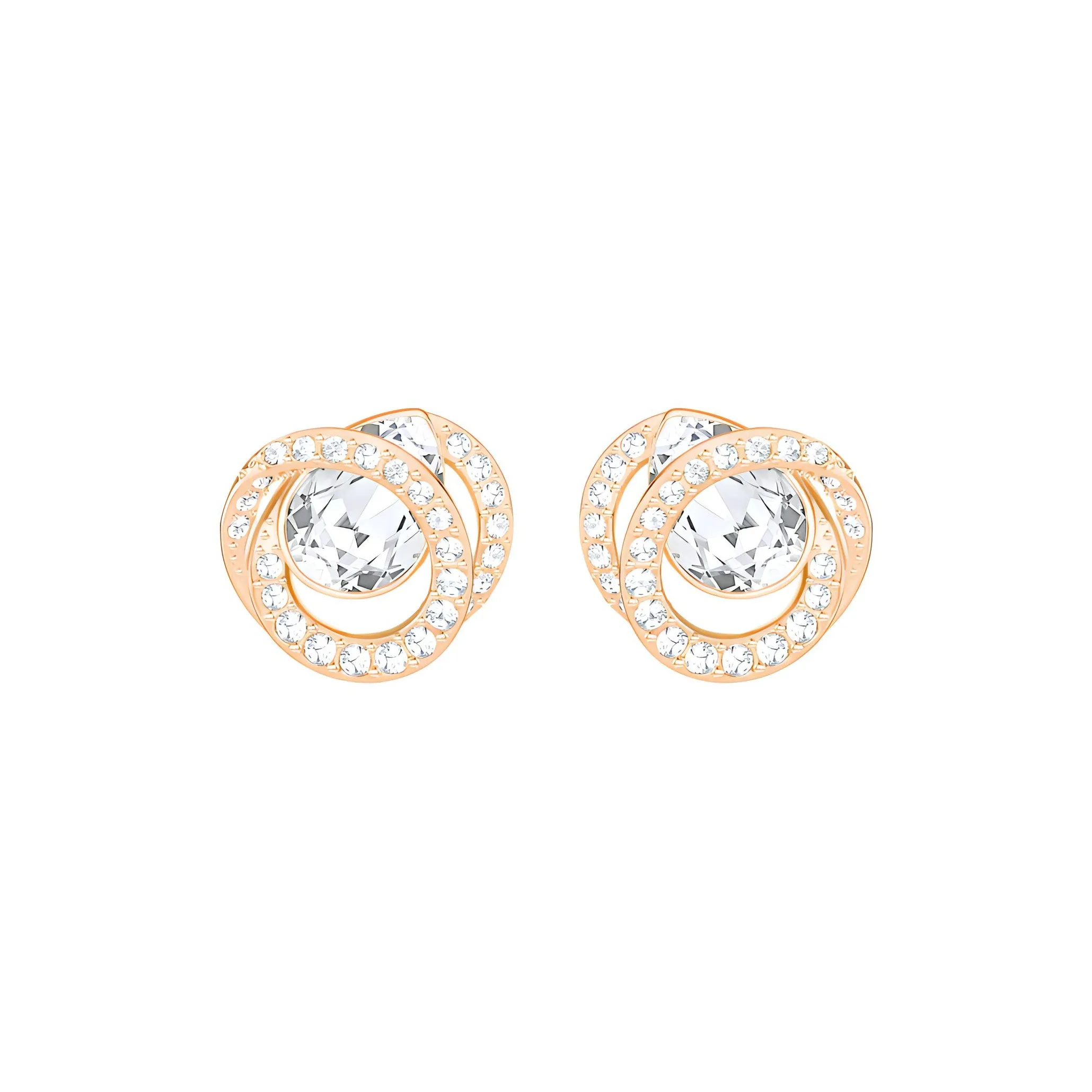 Swarovski Generation Stud Earrings Women's Rose Gold