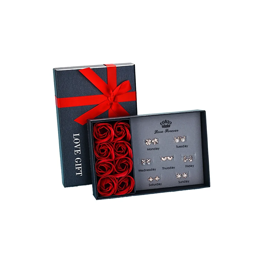 HAZYOU Сплав Серьги-гвоздики Женские