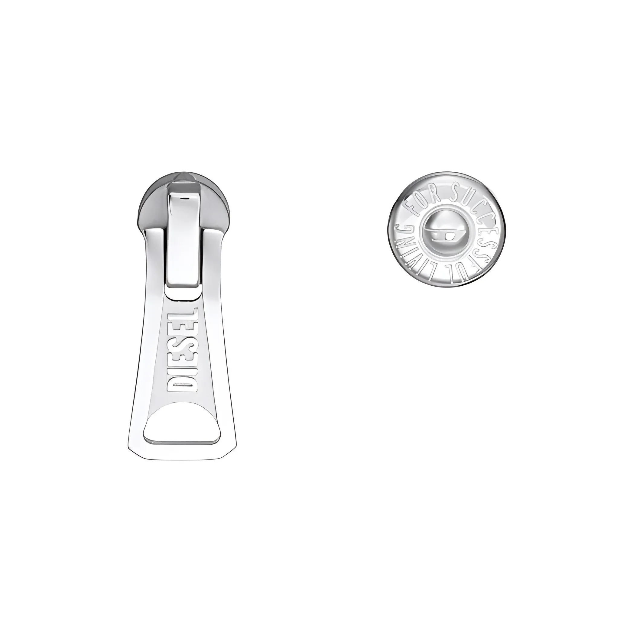 DIESEL Стальной Серьги-гвоздики Унисекс Серебряный