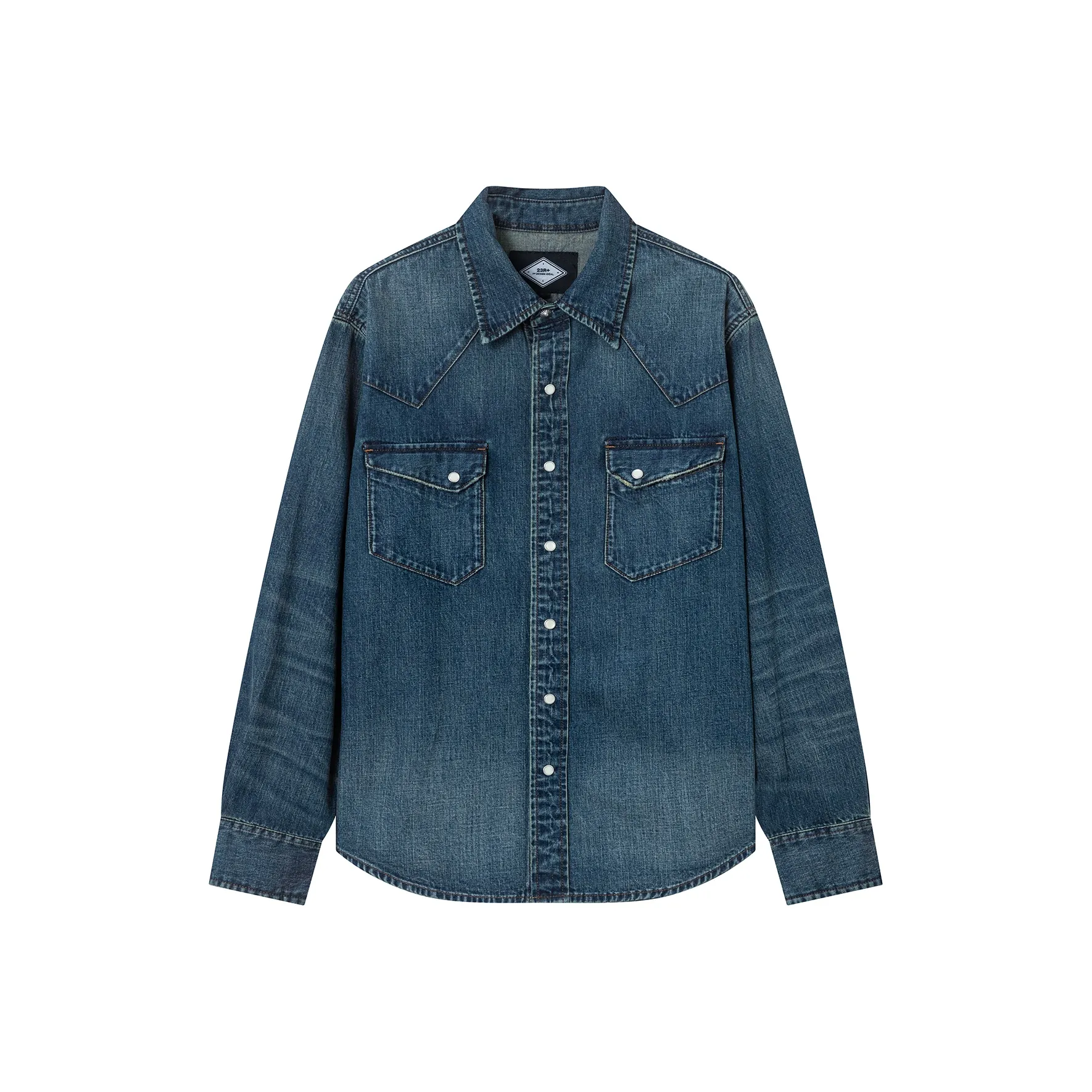 23R+ Королевский синий Мужская рубашка