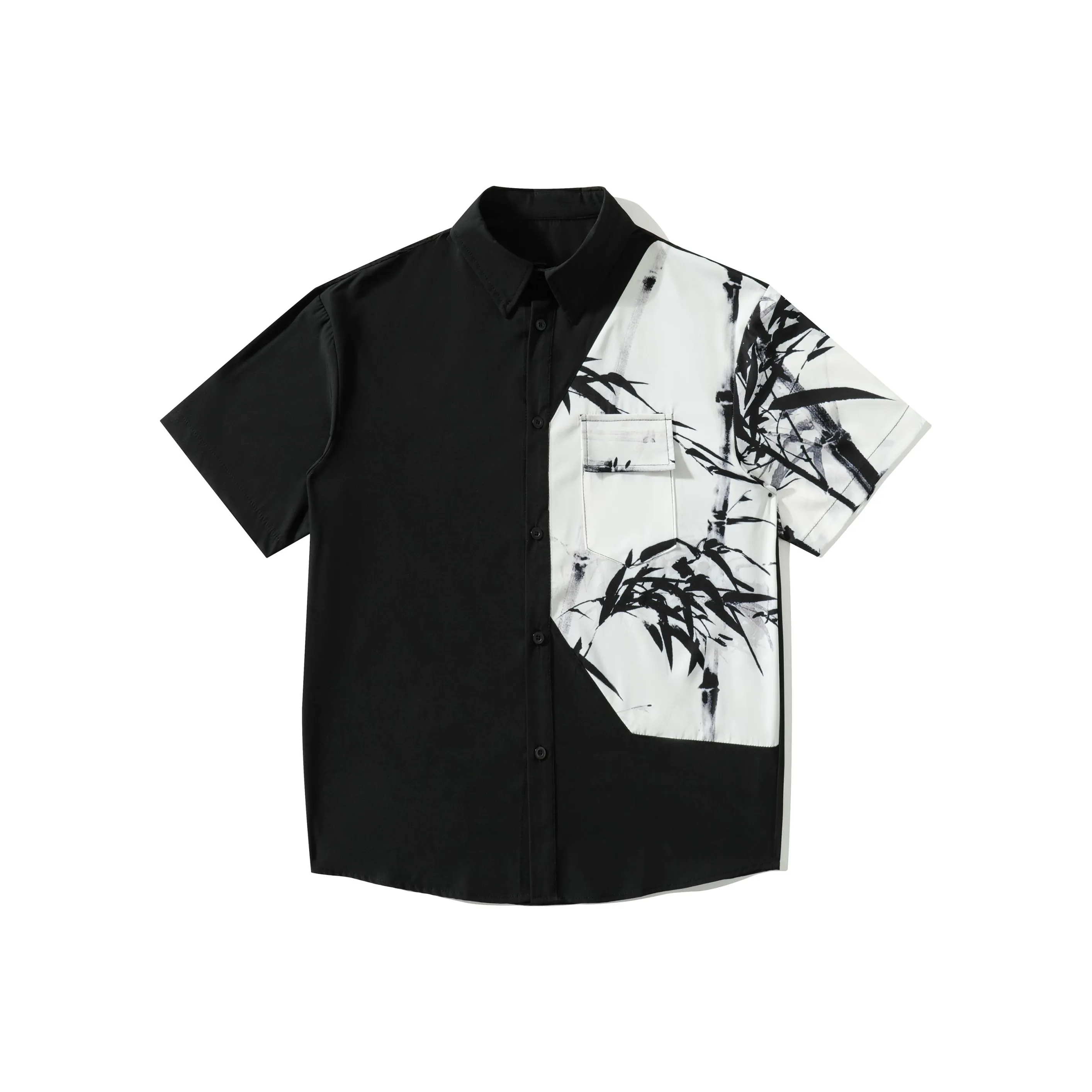 MARK WAFFLE Shirts Unisex Ink Wash Painting