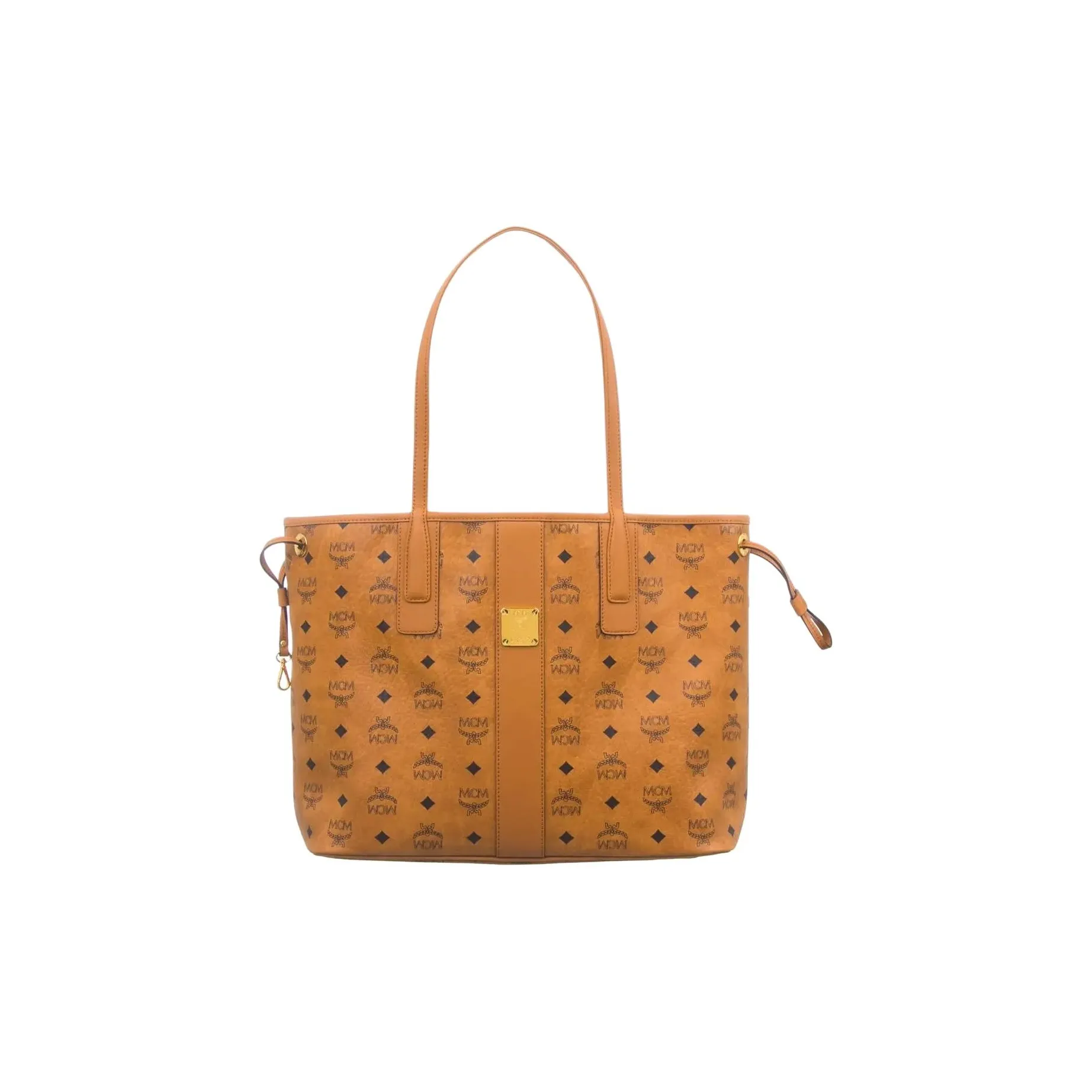 MCM Reversible Liz Shopper Medium Visetos Cognac