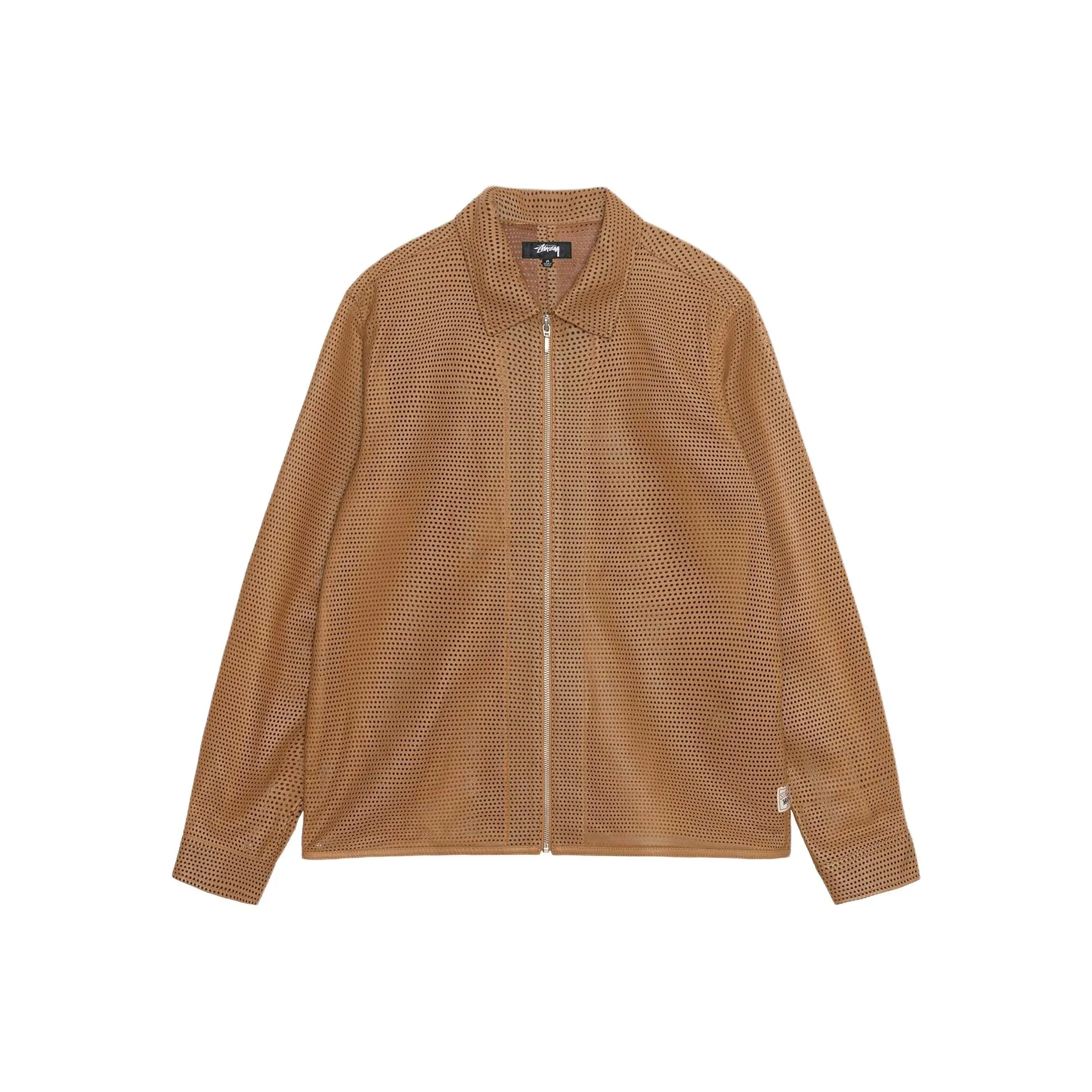 Stussy Perforated Leather Zip Shirt