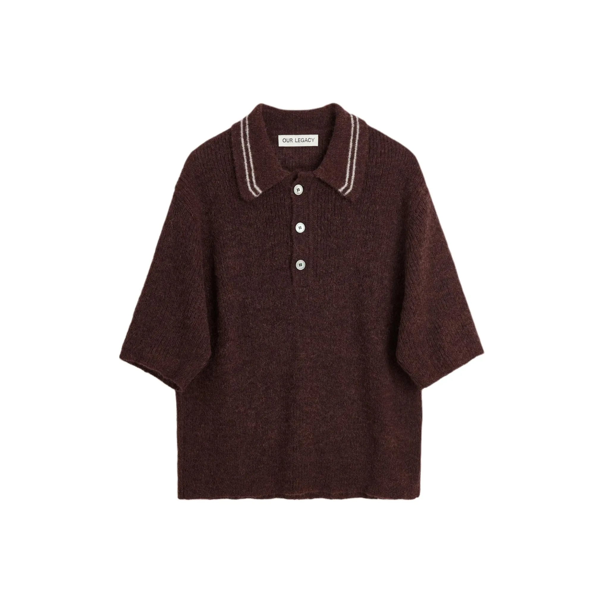 OUR LEGACY Traditional Knitted Polo Shirt