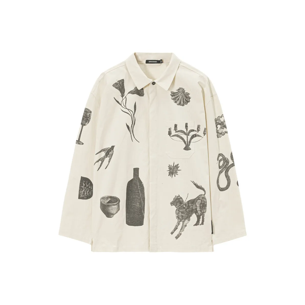 UNVESNO Shirt Unisex Light Apricot Gauze