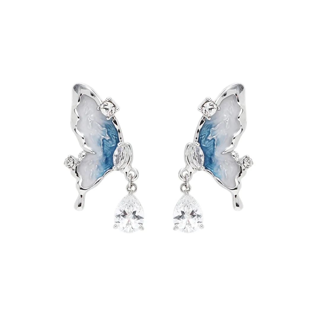 KING OF BLING Alloy, Zircon, Oil Drip Earrings Women's