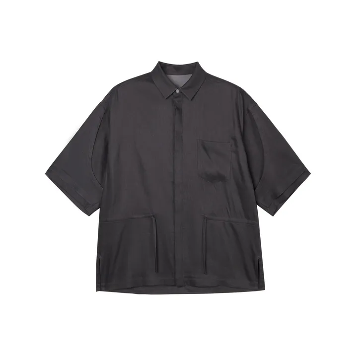 CROQUIS FW23 Короткий рукав рубашка унисекс угольно-серый