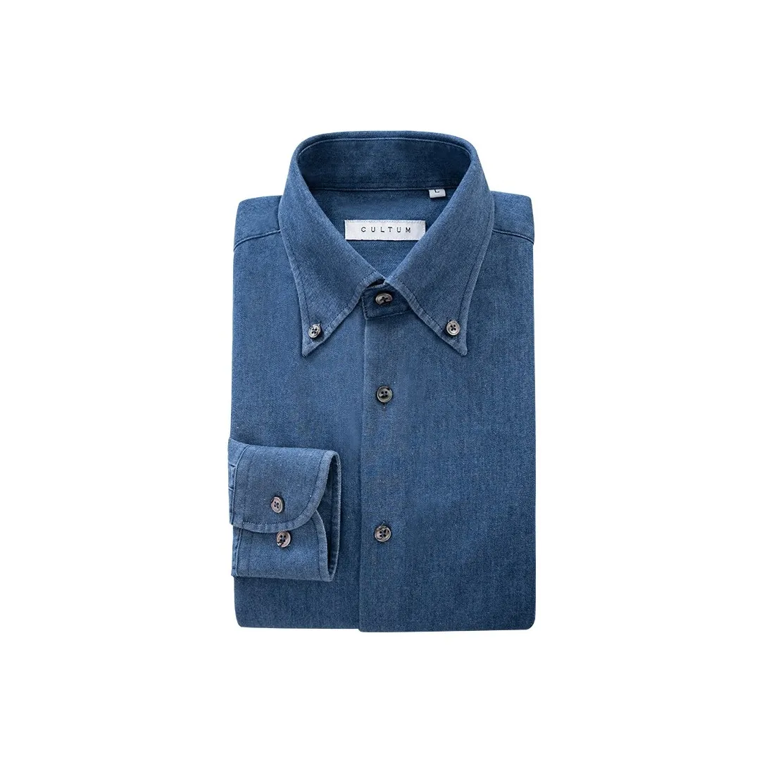 CULTUM Джинсовый синий Мужские рубашки