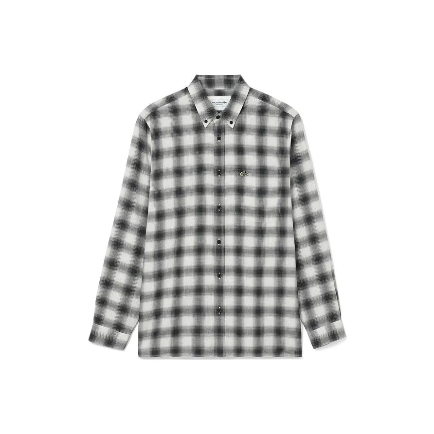 LACOSTE Collaboration FW23 Рубашка Мужская Черная Белая