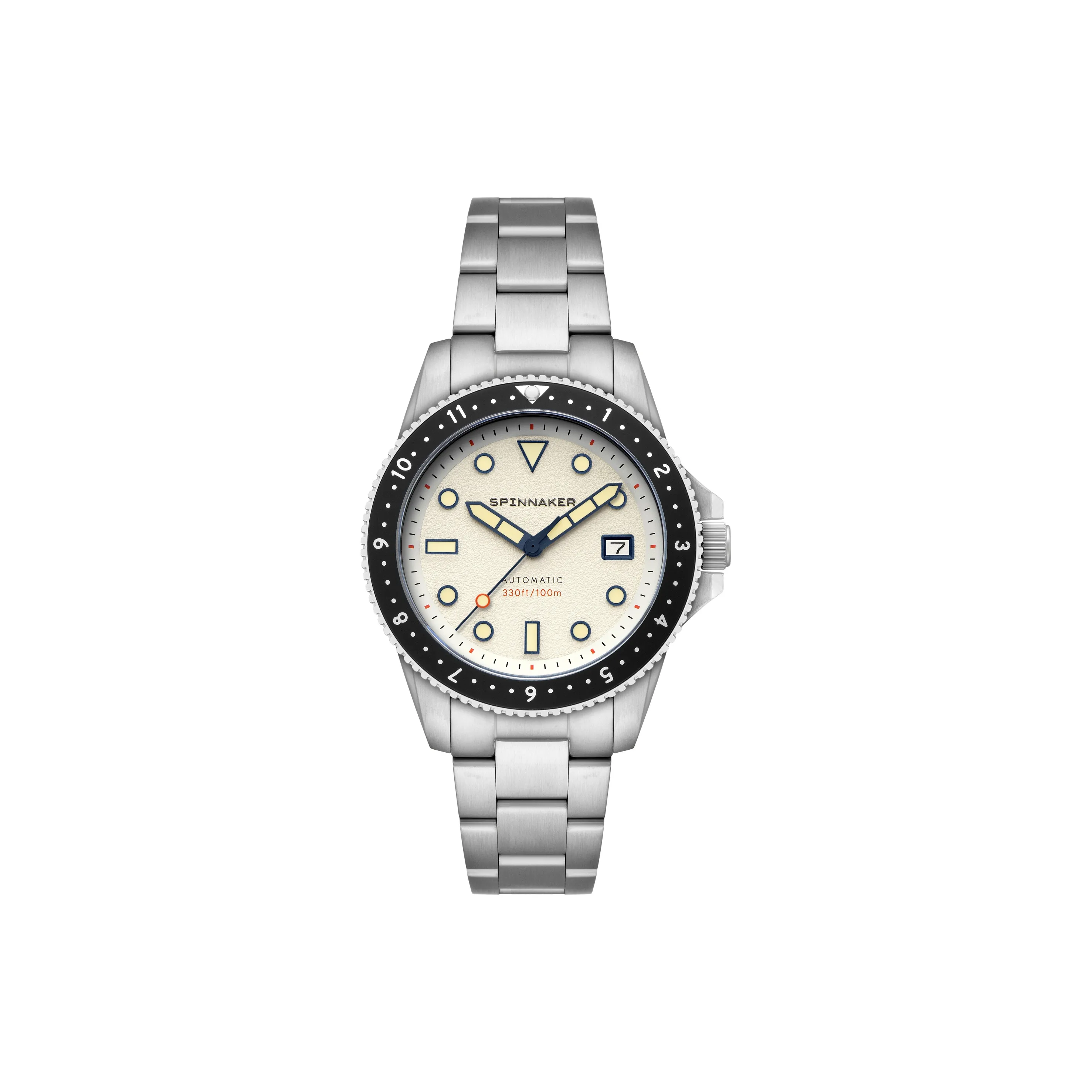 SPINNAKER CROFT Collection Часы Автоматический Механический Механизм Нержавеющая Сталь Ремешок Бежевый Циферблат