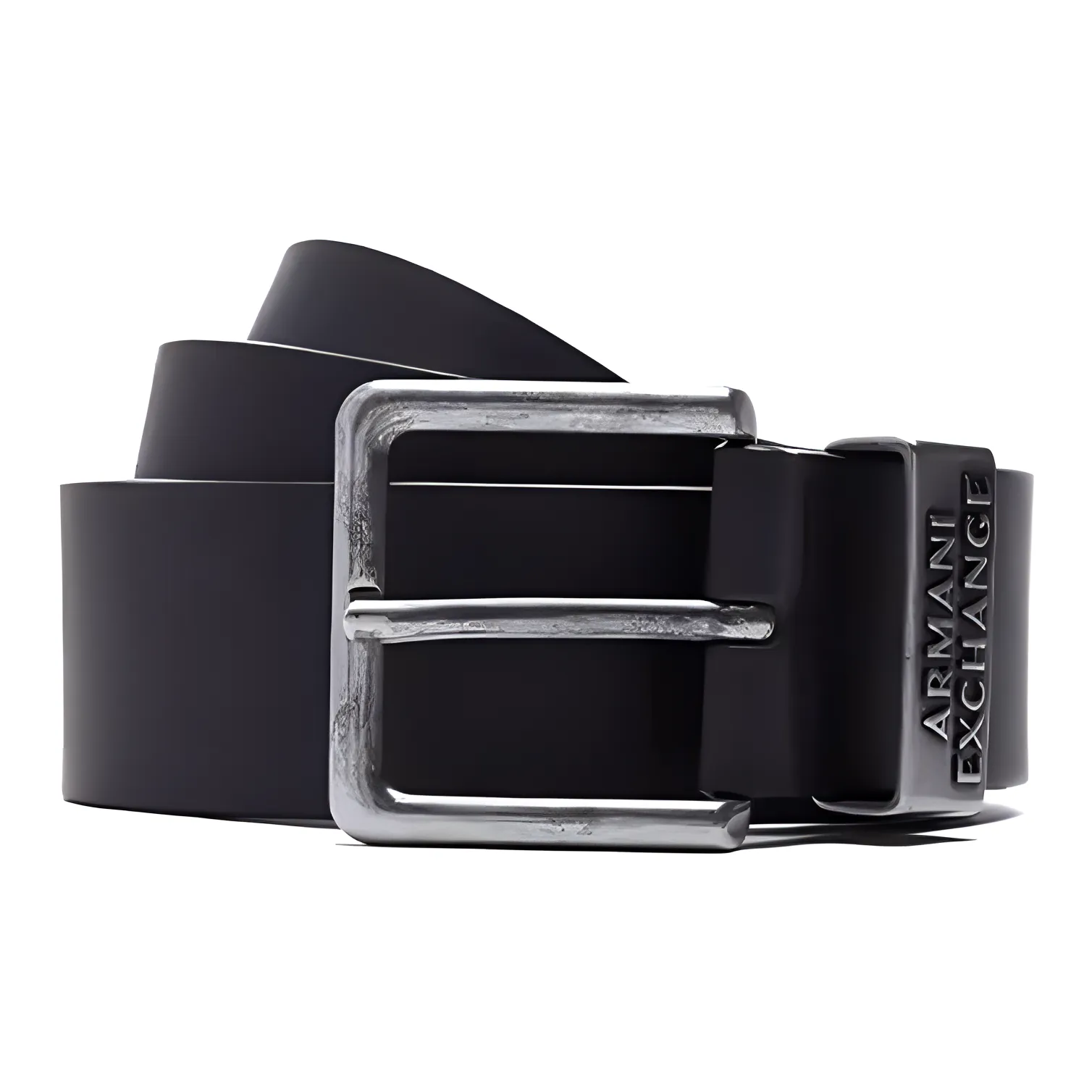 ARMANI EXCHANGEAE Split Cow Leather Belts Men's Black Width 4CM
