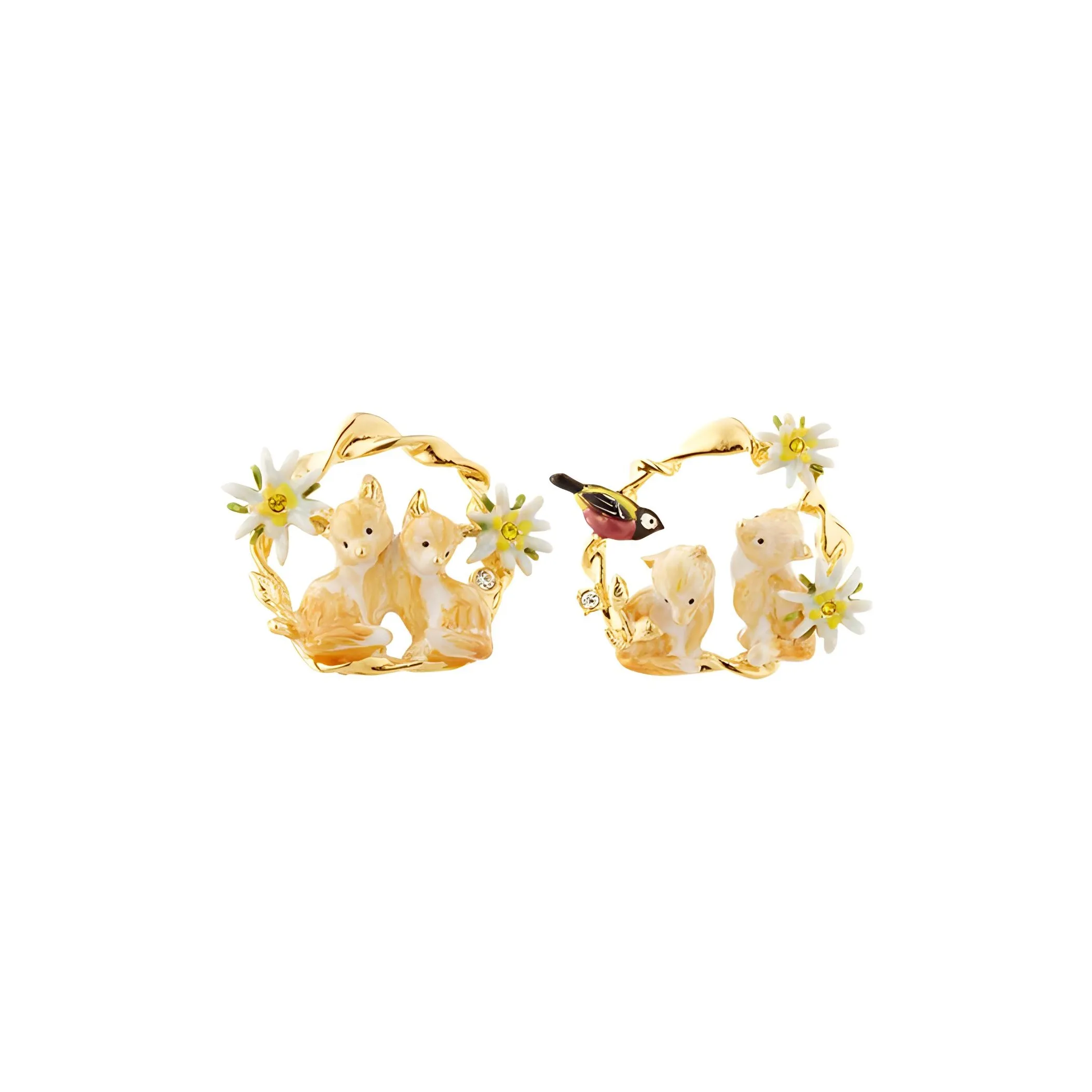 LES NEREIDES Gold Plated Stud Earrings Women's Gold