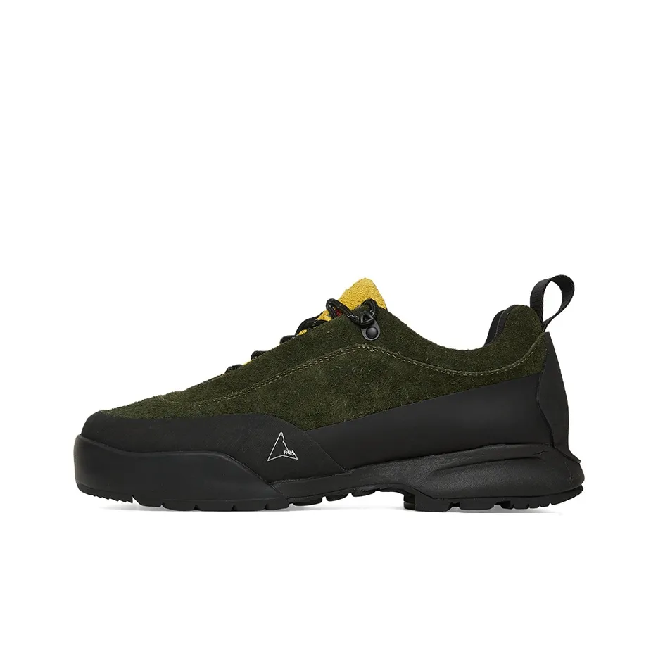 ROA Waterproof Low Top Hiking Shoes Unisex Green Black
