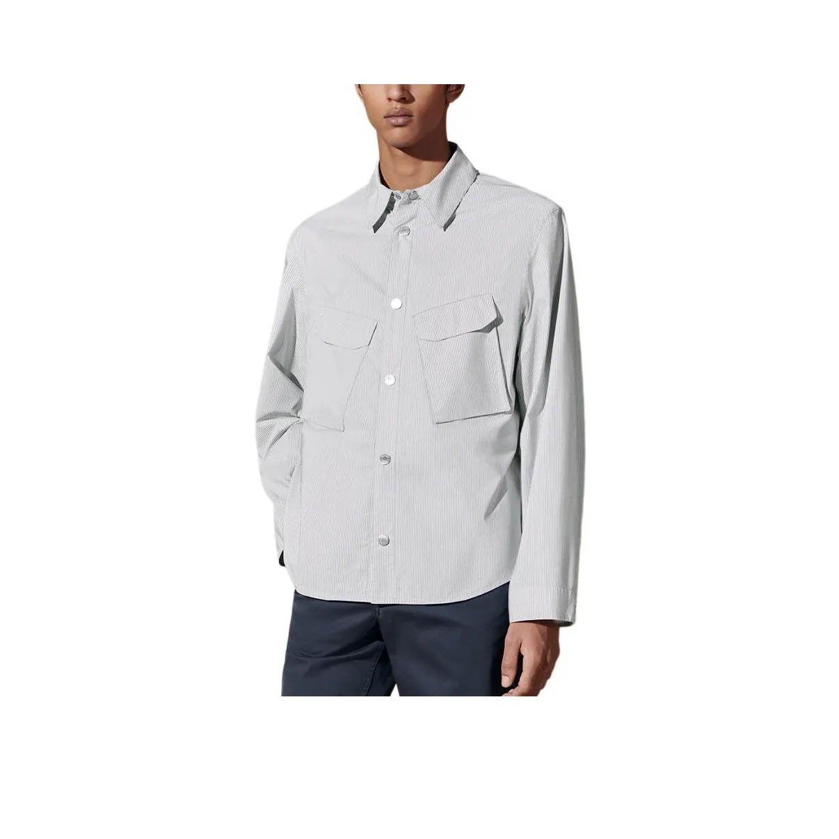 HERMES Shirts Men Light Green