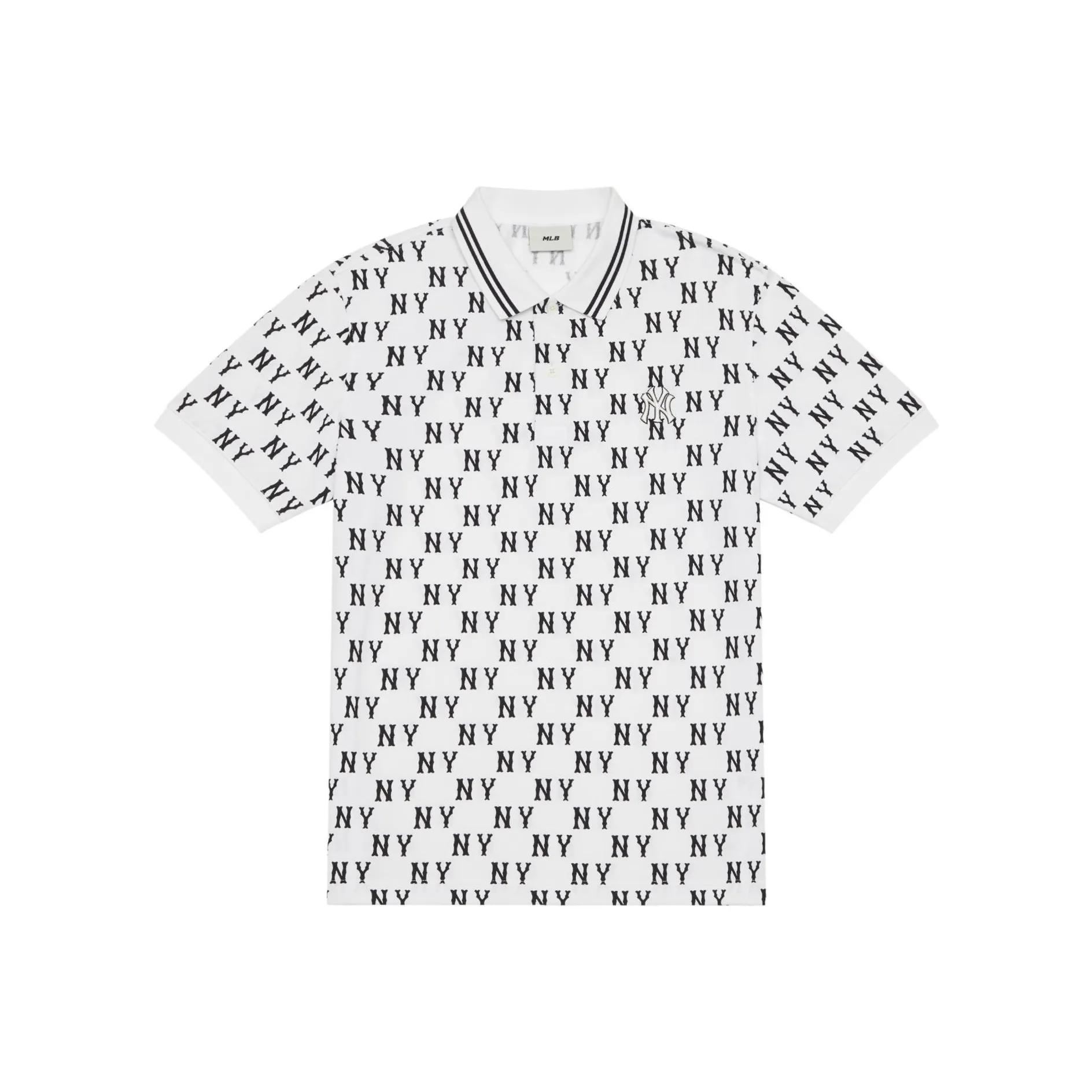MLB MONOGRAM Collection New York Yankees SS24 Polo Shirt Unisex Ivory White