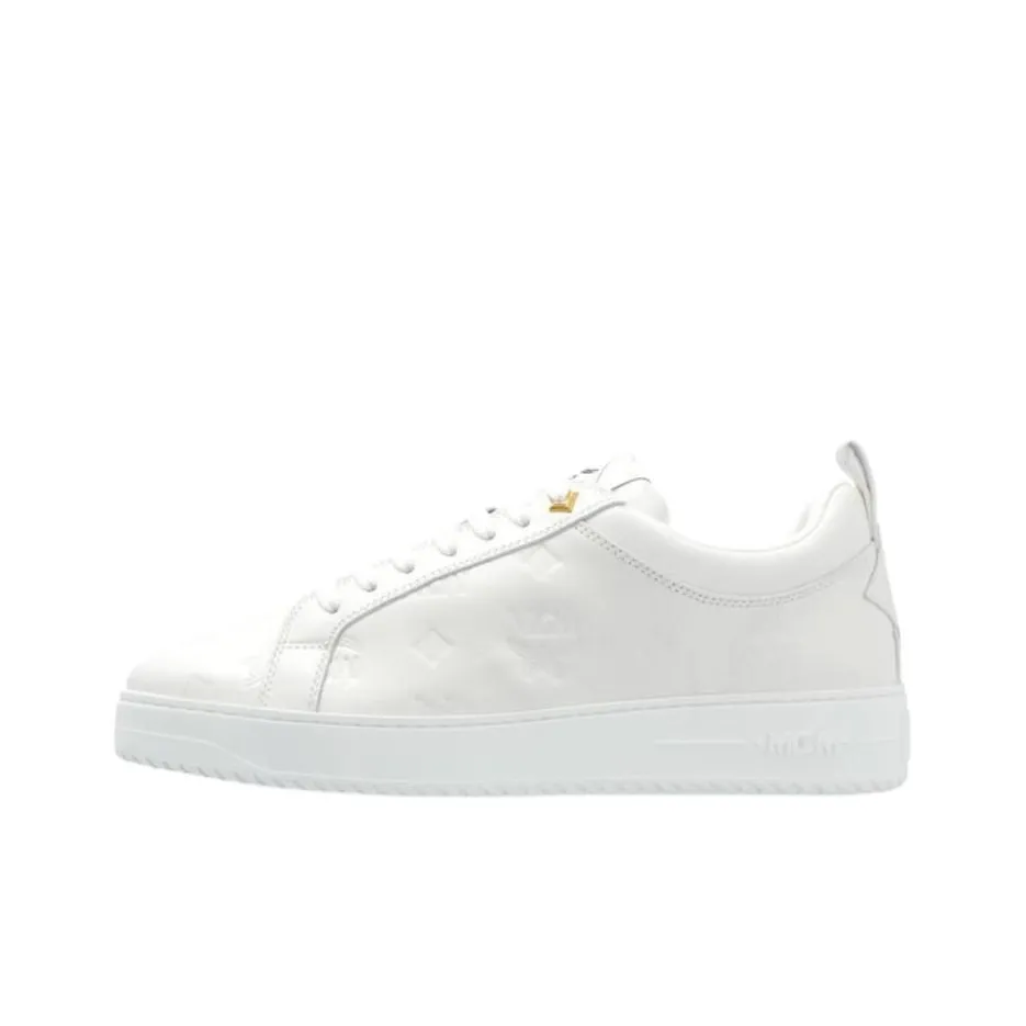 MCM Low Top Skateboard Shoes Unisex White