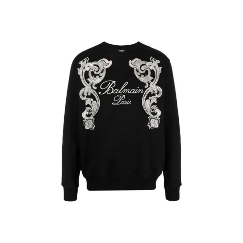 BALMAIN Черный Мужские Свитшоты