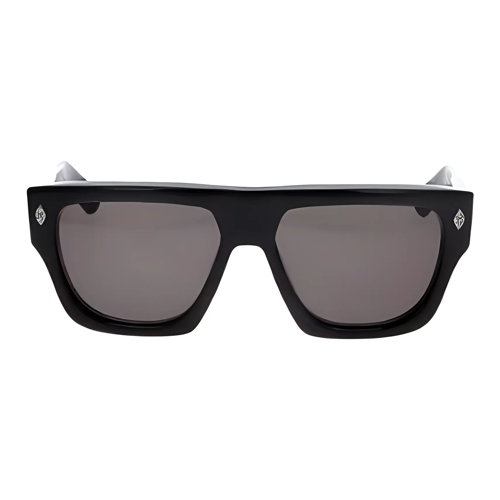 Chrome Hearts Acetate Irregular Shape Sunglasses Unisex Black