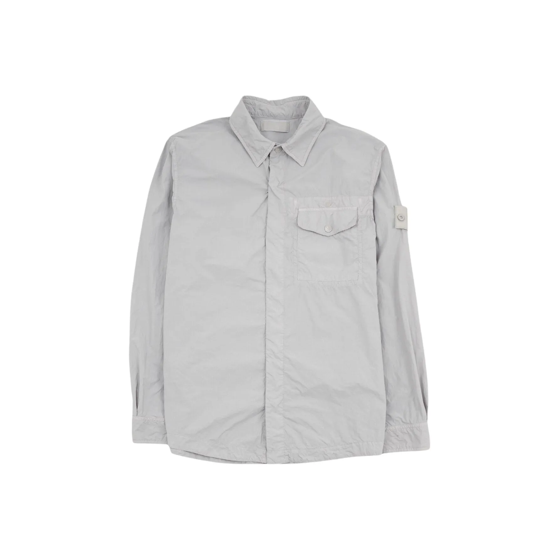 STONE ISLAND Long Sleeved Curved Hem Shirt