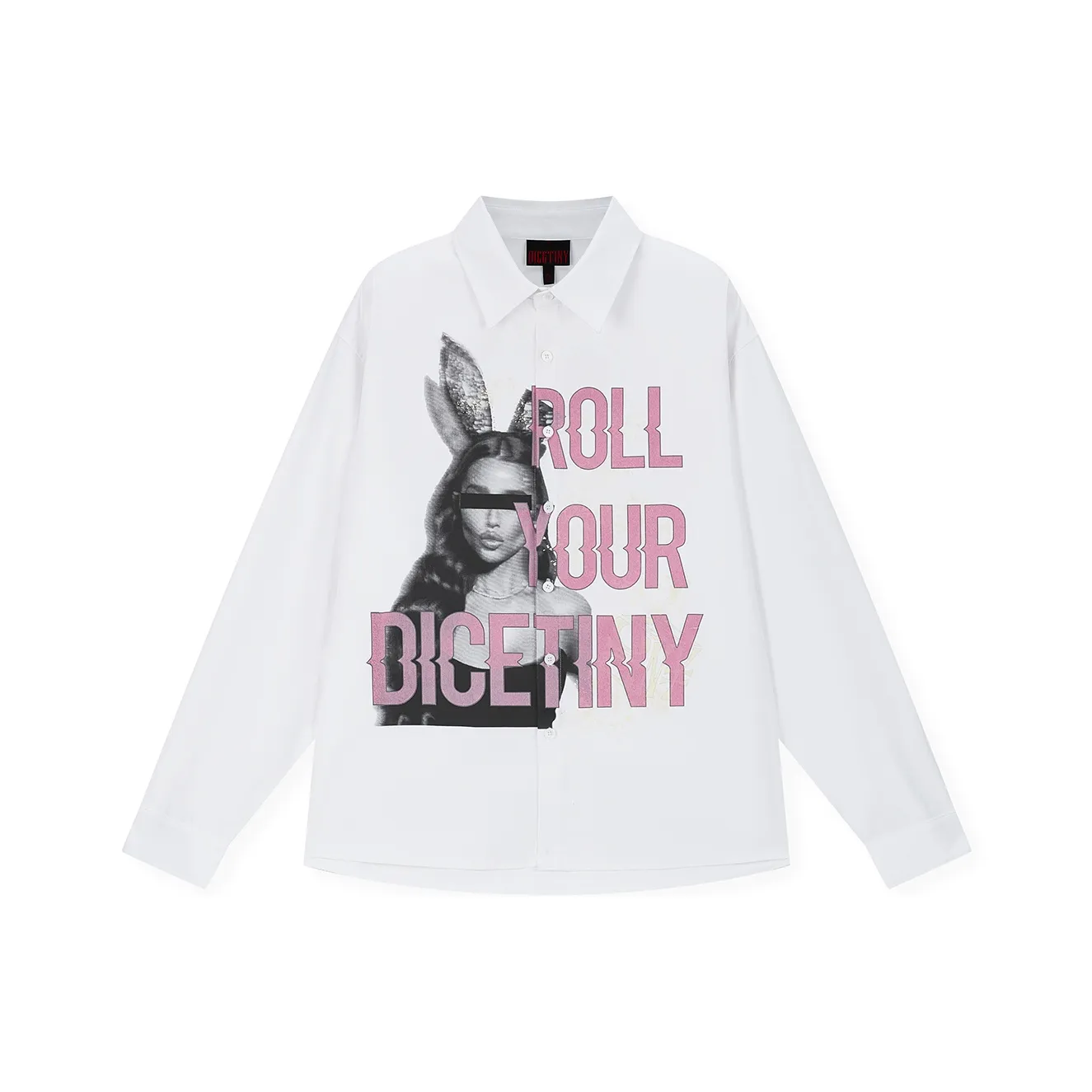 DICETINY Белая унисекс рубашка